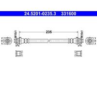 BRAKE HOSE 24.5201-0235.3 FOR RENAULT KADJAR NISSAN QASHQAI/II/SUV/VAN 1.5L 4cyl