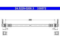 24.5229-0200.3 ATE Brake Hose for NISSAN,OPEL,PEUGEOT,RENAULT,VAUXHALL