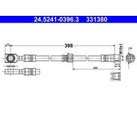 24.5241-0396.3 ATE Brake Hose for CHEVROLET,OPEL,VAUXHALL