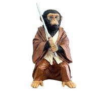 24.5cm Tall Space Knight Holding a Light Sword Monkey Ornament / Figurine | Made from Resin / Great Accessory for Man Caves, Home Bars and Games Rooms
