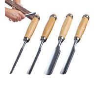 24.5cm Wood Sculpting Gouge - Chrome Vanadium Carpenter Scissors | Professional 4 Piece Tool Set | Semi Circular Chisel | Heavy Duty Woodworking Kit