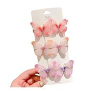 24-6PCS Colorful Butterfly Hairpins Girl Hair Clip Barrettes Women Sweet Hair Ornament Rainbow Headwear Fashion Hair Accessories(Style G,12PCS)