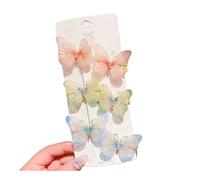 24-6PCS Colorful Butterfly Hairpins Girl Hair Clip Barrettes Women Sweet Hair Ornament Rainbow Headwear Fashion Hair Accessories(Style H,18PCS)