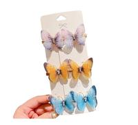 24-6PCS Colorful Butterfly Hairpins Girl Hair Clip Barrettes Women Sweet Hair Ornament Rainbow Headwear Fashion Hair Accessories(Style C,18PCS)