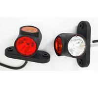 24/7 Auto 2 x red white orange LED side short marker outline lights 12/24 chassis trailer truck