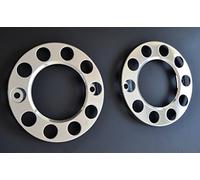 24/7 AUTO 2x 22.5'' stainless steel 10 studs wheel outer trim covers for truck lorry Scania MAN Mercedes DAF