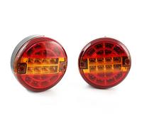 24/7 AUTO 2x Universal LED Hamburger stop tail E24 marked lights 24V truck trailer chassis caravan tipper lorry
