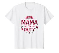 24/7 Mama on Duty: Pink Camo Mom Life, Mama T-Shirt, Kids, White, 8 Years