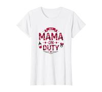 24/7 Mama on Duty: Pink Camo Mom Life, Mama T-Shirt, Women, White, M