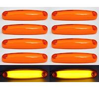 24/7Auto 10x LED neon orange amber 12V 24V side outline marker lights lamps trailer chassis truck caravan motorhome finger shape