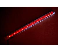 24/7Auto 18 LED 24V RED Interior RED Light Lamp 400mm for car van bus caravan SUV truck on/off switch