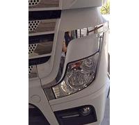 24/7Auto 2x front headlight frame surrounds Actros MP4 trucks mirror polished stainless steel decorations
