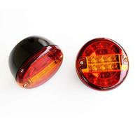 24/7Auto 2x LED rear tail hamburger 12/24V lights for truck lorry chassis trailer