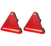 24/7Auto 2x triangular reflector retro tail LED lights rear lamps E20 marked ECE approved
