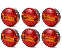 24/7Auto 6x 24V hamburger universal LED rear tail marker lights lamps lorry truck trailer chassis tractor