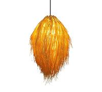 24.8in Rattan Woven Pendant Light 1 Lights Elegant Rattan Chaner Basket Lamp Shade Hanging Lamp Wicker Light Fixtures with Adjustable Cord for Living Room,Bedroom