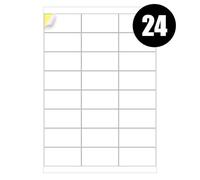 24 Address Labels Per A4 Sheet, 50 Sheets Label, Self Adhesive Mailing Printer Shipping Label for Inkjet and Laser Printers, Printable Sticky Sheet Sticker [JAM Free]