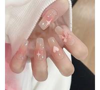 24% adhere to their nails with an elegant heart and star design