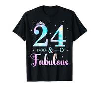 24 and Fabulous - Crown 24th Birthday 24 Years Old T-Shirt
