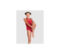 (24) Arena Team Girls Swim Pro One Piece Solid Athletic Quick Dry Sports Swimsuit-Red