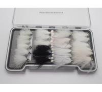 24 Barbless Cats Whiskers Trout Flies Boxed collection 4 Variations, Size 10, Best Lure Trout Flies