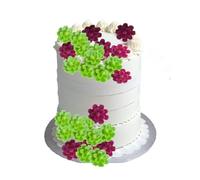 24 Beautiful Edible Sugar Fondant Lily Blossom/Daisy Flowers; 2cm Birthday, Wedding/Anniversary, Baby/Bridal Shower, Easter, Mothers Day Cake/Cupcake Toppers/Decorations (Silver)