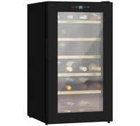 24 Bottles Wine Fridge with Glass Door Digital Touch Screen Control LED Light
