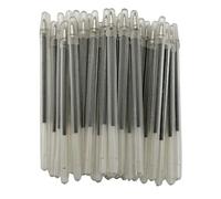 24 Bulk Pack 4" Clear Flexible Round Barrel Pens with Cap for Comfortable Writing (Blue)
