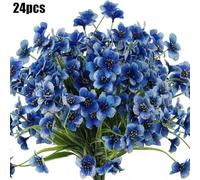 24 Bundles Artificial Flowers For Outdoor,No Fade Fake Silk Flowers Faux Plants Resistant For Decoration,UV Fall Waterproof