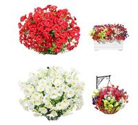 24 Bundles Fake Silk Colorful Morning Glory, Multiple Colors Artificial Flowers for Outdoors Summer Decoration, UV Resistant Fale Flowers for Garden Porch Patio Yard Balcony Home Decor (2pc-g)
