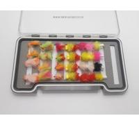 24 Bung and Blob flies, Boxed Set, Mixed Sizes, see description, fly fishing