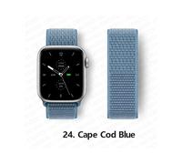 (24 Cape Cod Blue, 38mm-40mm-41mm) Nylon Strap For Apple watch bands 44mm 40mm 49mm 41mm 45mm 42mm 38mm correa Bracelet iWatch Series 7 6 5 4 3 se 8 9 ultra 2 band