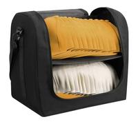 24 Caps Baseball Hat Organizer, Storage Carrier Bag Portable, Travel Case With Handle Shoulder And Strap, Black Hat Storage Box For Closet, Moving Use