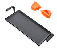 24'' Carbon Steel Griddle, Professional Pre-seasoned Cookware for Double Burner Stovetop and Gas/Charcoal Grill, Heavy Duty Dual-Handle Large Family Size Griddle