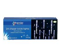 Premier 6.9m / 24 Chaser Icicle Shape Blue LED Christmas Lights Indoor / Outdoor