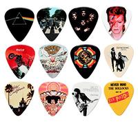 24 Classic Albums on 12 Double Sided Guitar Picks + Storage Bag for your Plectrums