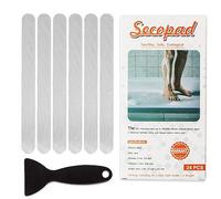 (24, Clear) - Anti Slip Shower Stickers 24 PCS Safety Bathtub Strips Adhesive Decals with Premium Scraper for Bath Tub Shower Stairs Ladders Boats