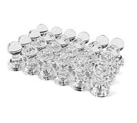 24 Clear Magnetic Push Pins - Perfect Magnets for Fridge, Calendars, Whiteboards, and Maps