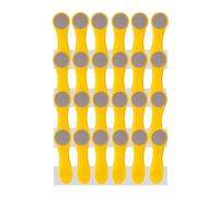 24 Clothes Pegs Laundry Clips with Stainless Steel Compression Springs and Soft Grip Soft Grip Soft Touch Yellow Grey