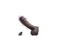 24 cm Black Realistic Vibrator Dildo with 3 Thrusting Functions and 9 Vibration Modes, Liquid Silicone BBC Dildo, Suction Cup G-Spot & Anal Sex Toy for Women, Men and Couples