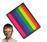 24-Color 24 Colors Face Paint Palette Set with Brushes and Stencils | Safe and Washable Colors, Theme Makeup for Festivals, Stage Performances and Creative Art