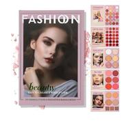 24-Color Eyeshadow Palette,5-Layer Book-Style Makeup Palette with 67 Pro Shades,All In One Eyeshadow Blush Contour Highlighter,Multi-functional Beauty Makeup Book (Rose Bloom-5 Layer)