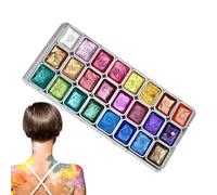 24 Color Pearlescent Watercolor Art Palette,Colour Shifting Watercolour,Watercolor Paint Palette,Watercolor Paint Set,Finely Ground Crafts Painting Kits For Professional Artists,Students,Watercolorist
