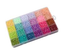 24 Colors 10000Pcs Mini Fuse Beads 2.6mm Stress Relief Pixel Art Crafts 3D DIY Holiday Decor Melting Beads Universal Creative Handmade Supplies (2.6mm-MC24-3)