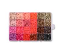 24 Colors 10000Pcs Mini Fuse Beads 2.6mm Stress Relief Pixel Art Crafts 3D DIY Holiday Decor Melting Beads Universal Creative Handmade Supplies (4-24 Colors)