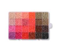 24 Colors 10000Pcs Mini Fuse Beads 2.6mm Stress Relief Pixel Art Crafts 3D DIY Holiday Decor Melting Beads Universal Creative Handmade Supplies (2.6mm-MC24-4)