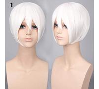 24 Colors 30cm Bobo Short Hair Red Silver Gray Light Golden Yellow Green Pink Purple Orange White Universal Cosplay Wig Bangs K047-1