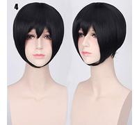 24 Colors 30cm Bobo Short Hair Red Silver Gray Light Golden Yellow Green Pink Purple Orange White Universal Cosplay Wig Bangs K047-4