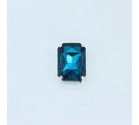 24-Colors 4-27MM Sew On Flat Rectangle Strass Rhinestone Crystal with Silver Claw for Hand-Sewing Crafts Clothing Decorations-Capri blue-10x14.0mm 20pcs