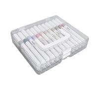 24 Colors Acrylic Paint Pen Set Vibrant Direct Liquid Markers for Craft Projects Wood Metal Plastic Fabric (B)